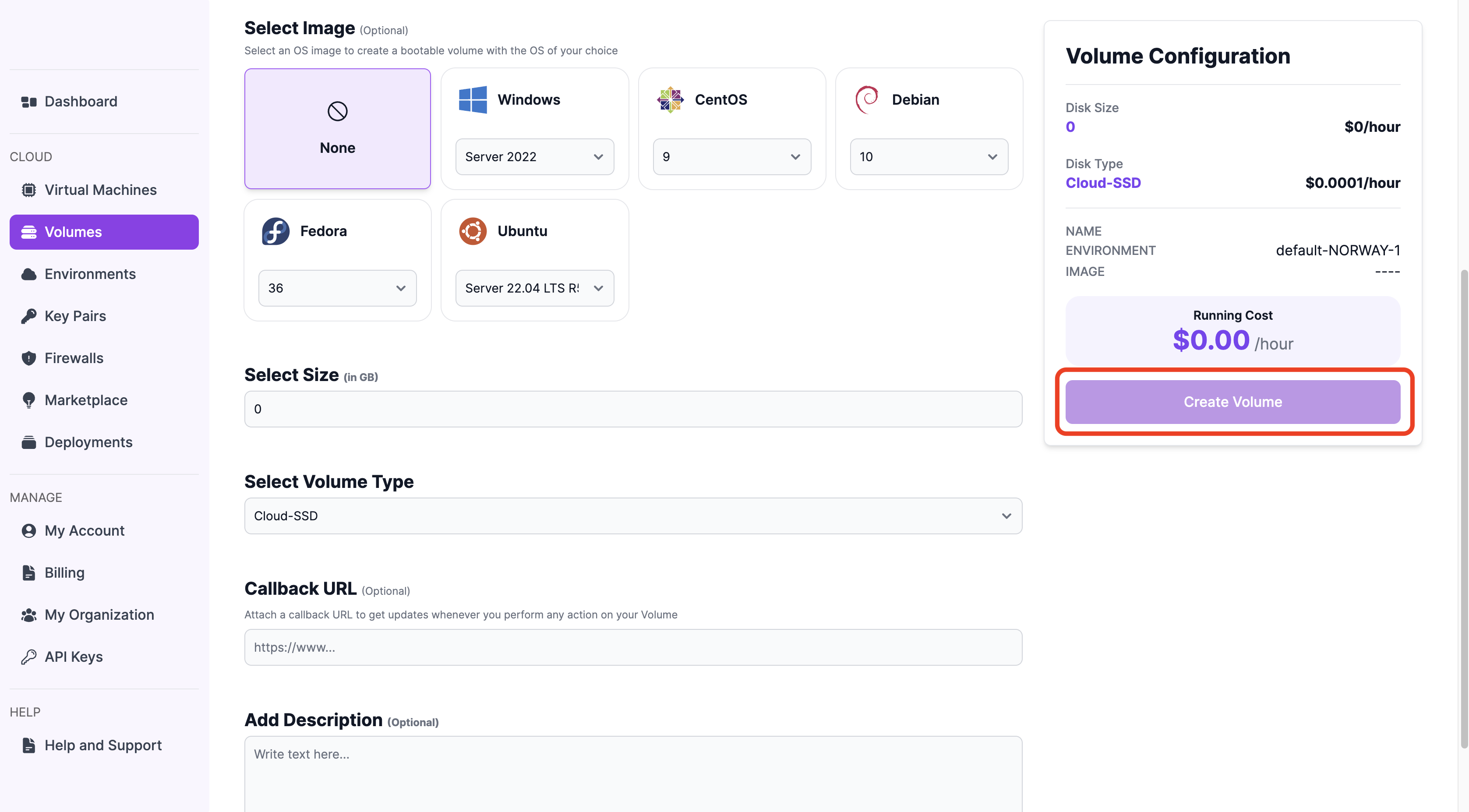 Create Volume