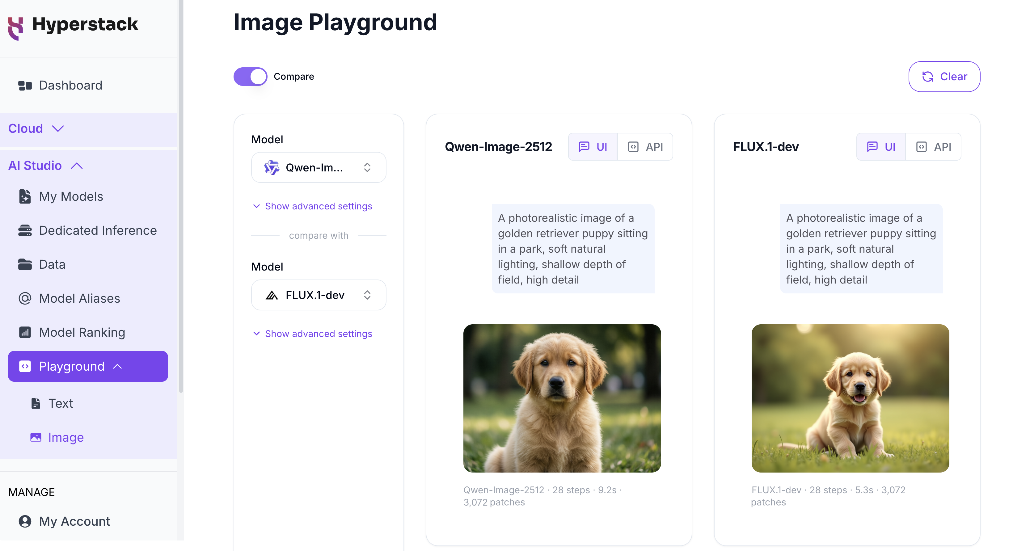 Image Playground - Compare