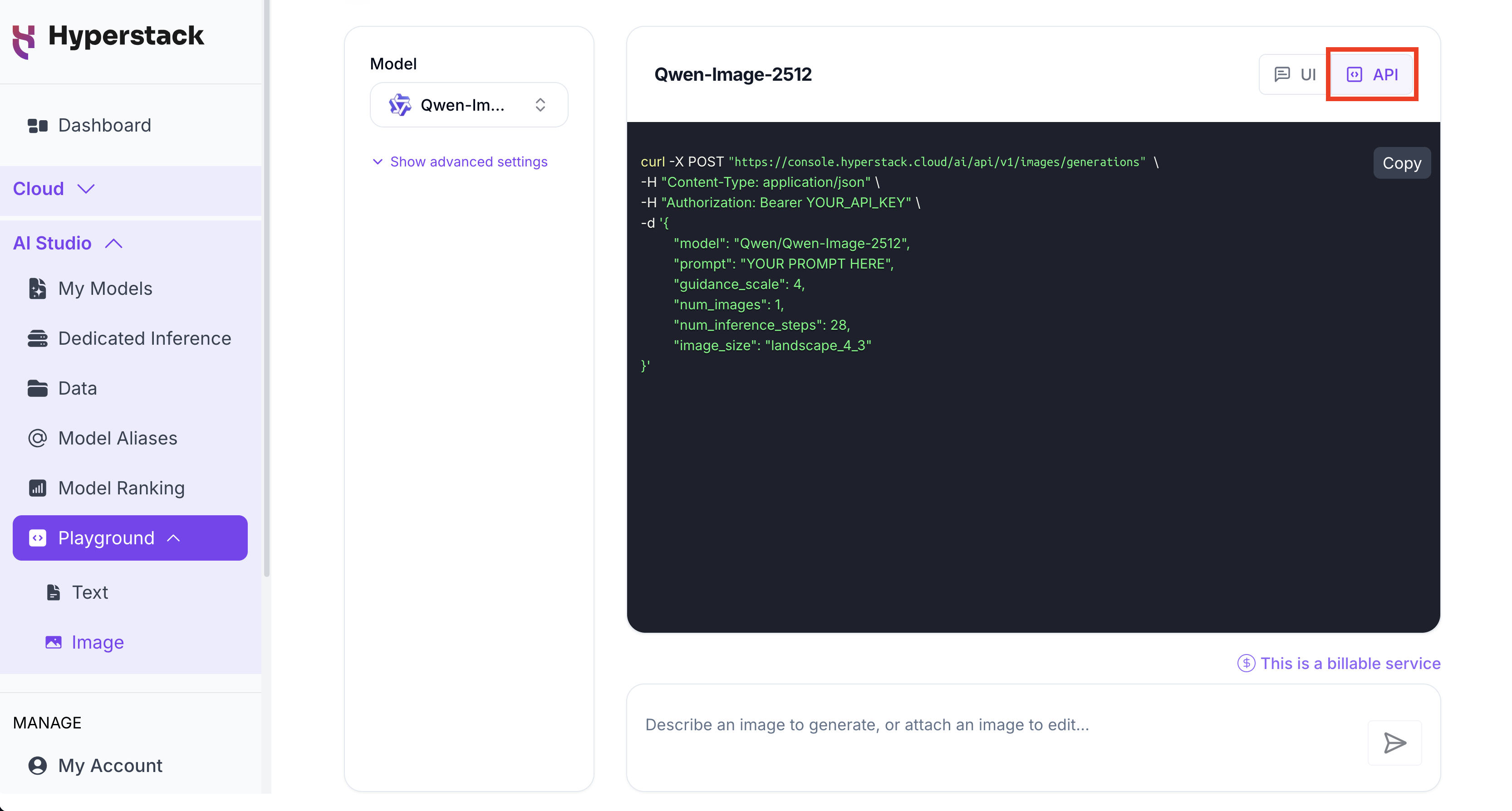 Image Playground - API Mode