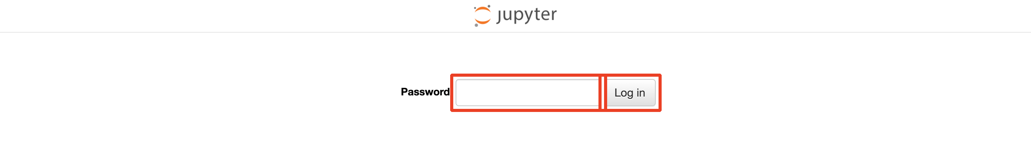 Jupyter Notebook server login page