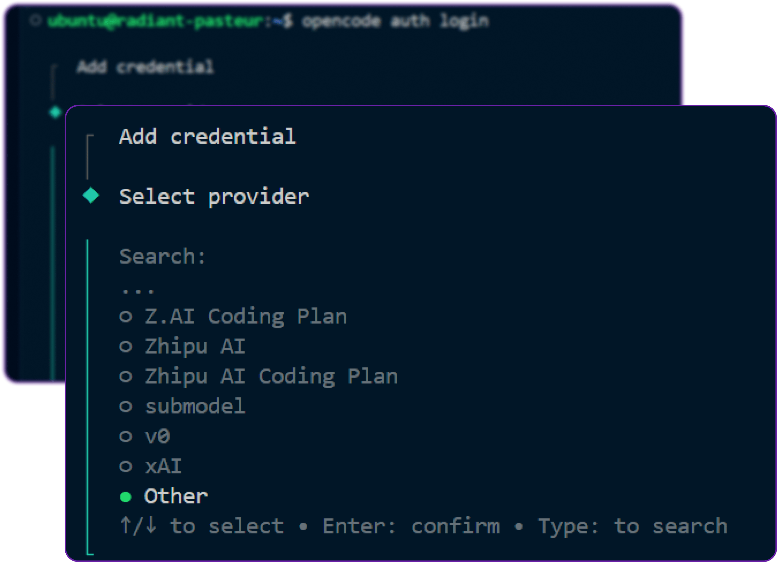 OpenCode Auth UI