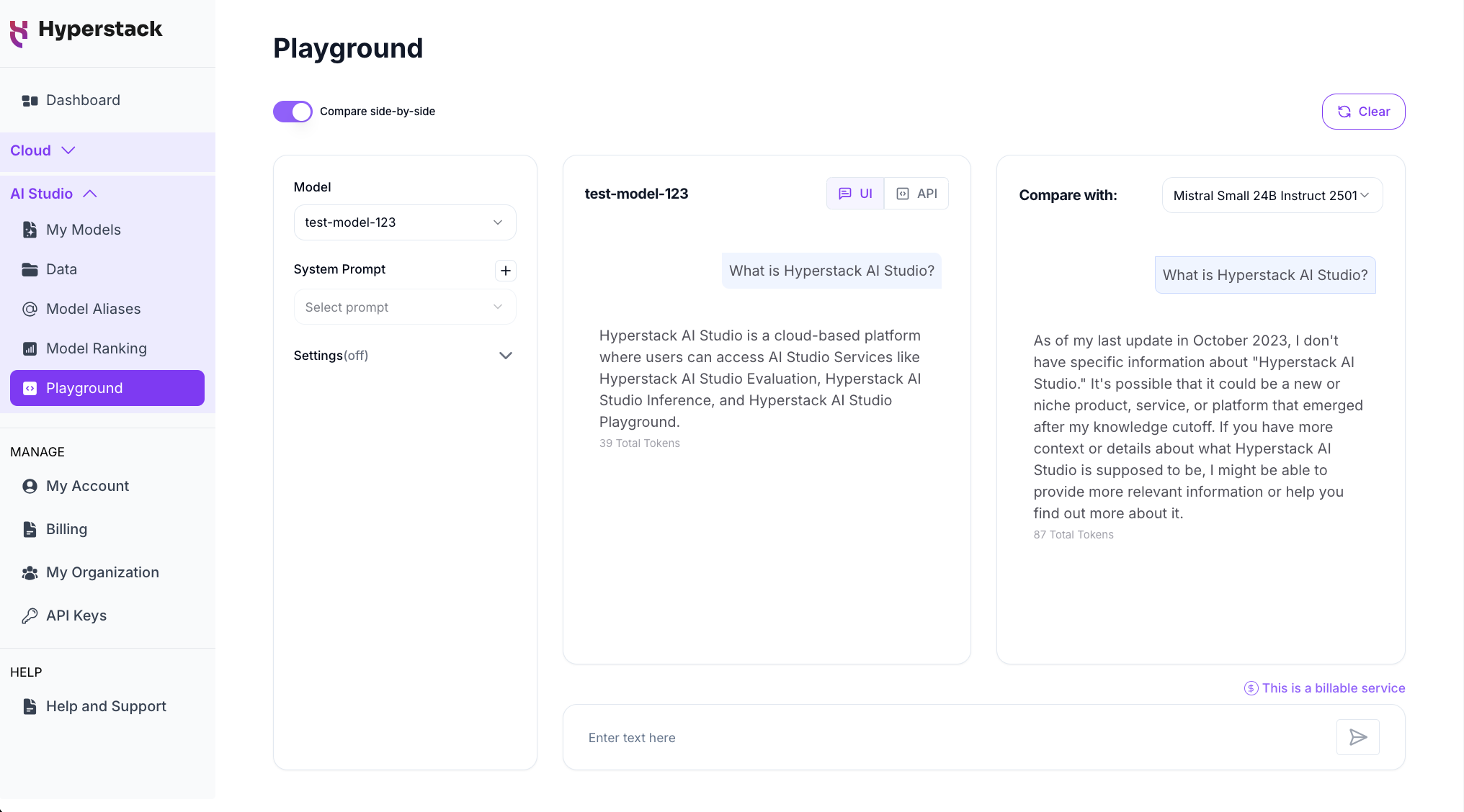 Playground UI