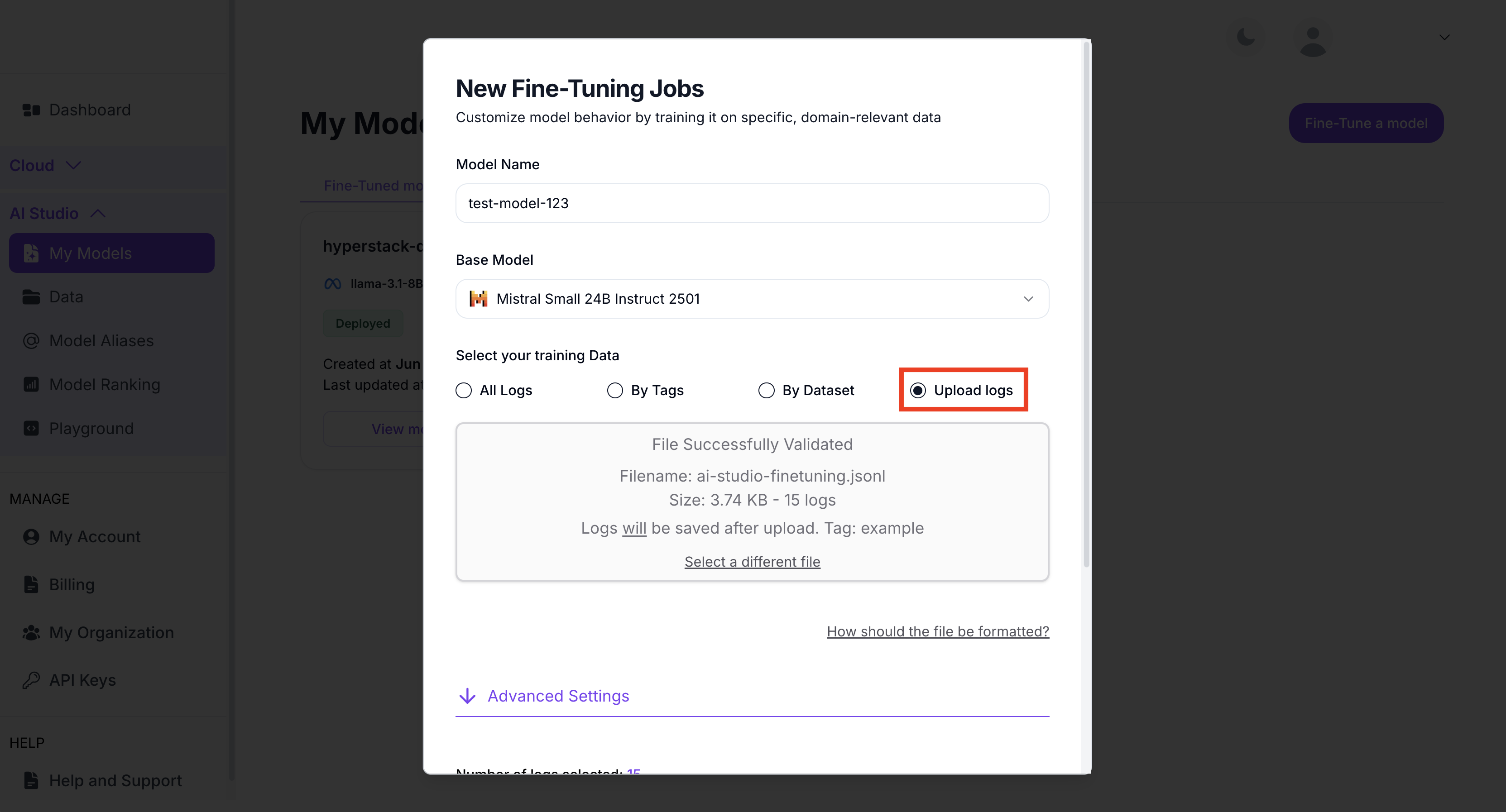 Upload Logs