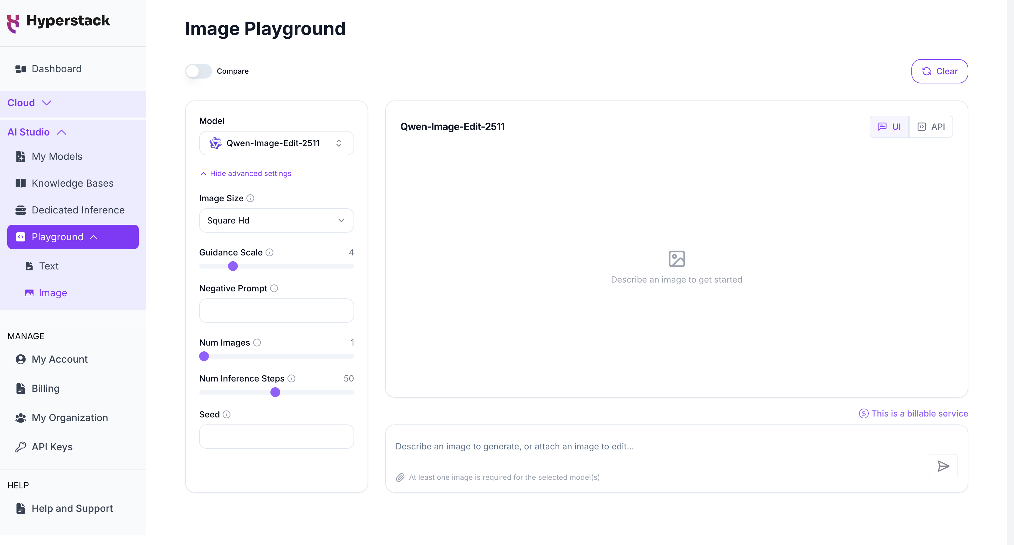 Image Playground - Advanced Settings